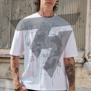 Playera YoungLA 4116 - Floral Skull Tees